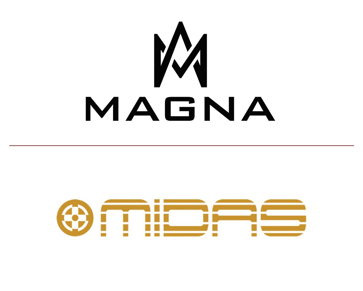 Marcas Magna Audio e Midas